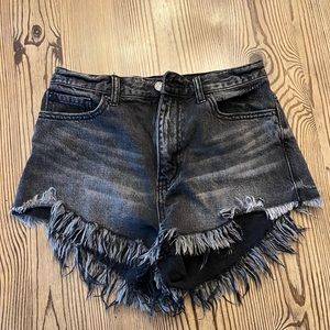 Urban Outfitters High Rise Cheeky Black Shorts